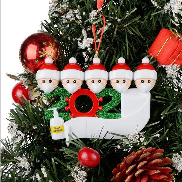 

factoryldtcornaments of quarantine christmas survivor family tree decor 2 3 4 5 6 7 face masks hand sanitized customiz christm deco