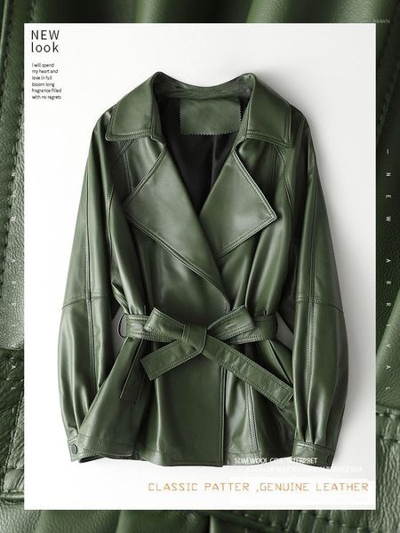 

yrfashion ladies genuine leather jackets.chic ,trendy ,vintage sheepskin 1, Black