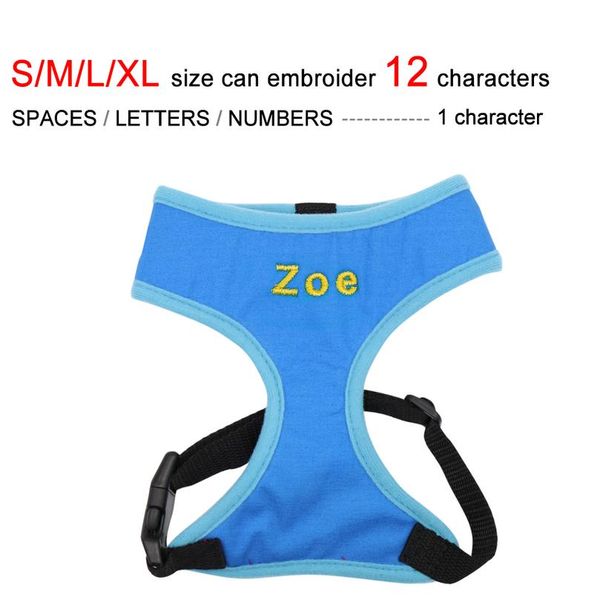 

personalized nylon dog cat harness adjustable pet mesh vest soft puppy kitten harnesses for small medium large dogs c sqcwbm