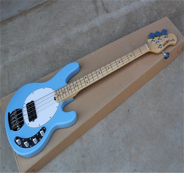 Ernie Ball Musicman Sting Ray 4 Strings Blue Pickup Active Bass Guitar em estoque