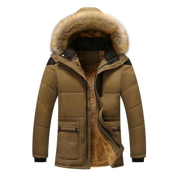 

nihaoliang men's down & parkas mens fashion winter jacket men thick casual outwear jackets hooded windproof plus size 7xl velvet warm c, Black