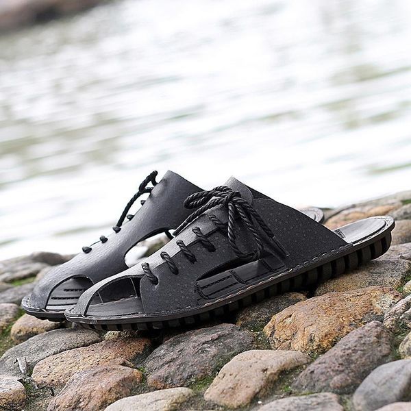 

vietnam sandales de sandalsslippers sandles sport cuir piel outdoor rubber sandalias man en sandel shoes casa deportivas cuero1, Black