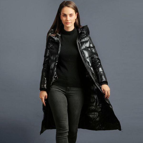 

2019 new parkas basic winter jackets female women winter plus velvet lamb hooded coats down jacket womens outwear, Black