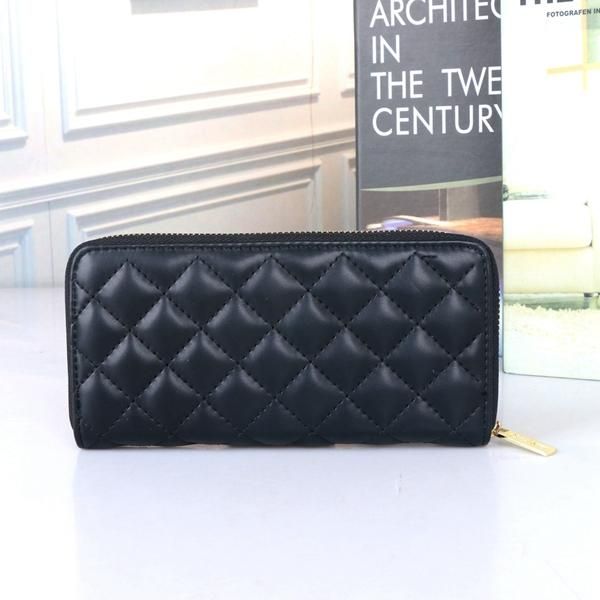 

designer fashion leather goods zipper bag wallet purse card holder wallet long purse women coin purse men wallet, Red;black