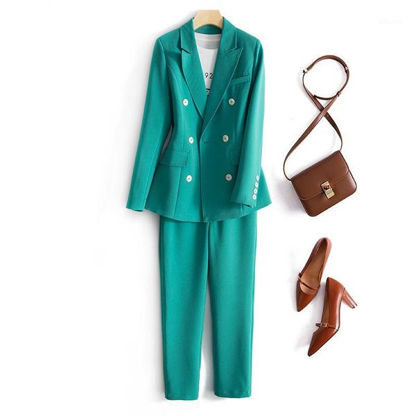 

women's clothing solid color trouser for women jacket pants suit office business ladies suits blazer set women suits1, White;black