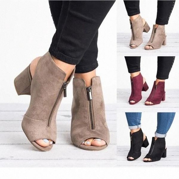 

europe women sandals high-heel shoes woman 2020 spring summer fashion casual fish mouth wedge sandals plus size 34-43 #qp7z, Black