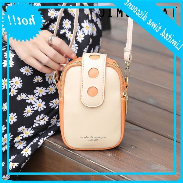 

yueqiankai new mini bags2020 mobile messenger fashion color contrast women's shoulder bag, Red;black