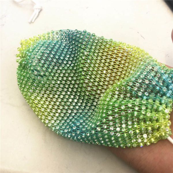 

bling diamond fashion trend nightclub bar factory rhinestones masks washable reusable fishing net face mask in pozkg