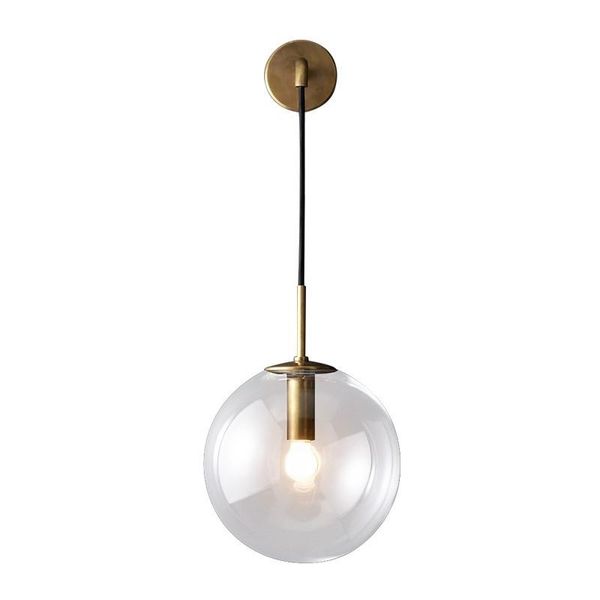 

wall lamp minimalist brass light led bedside toilet bathroom reading sconce modern simple gold black