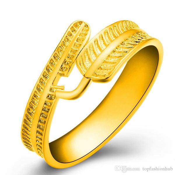 Новое Открытие пера 18k Золотое кольцо Жизнь и мечта Перо Кольцо Золотой Цвет Регулируемый 925 Серебряное кольцо