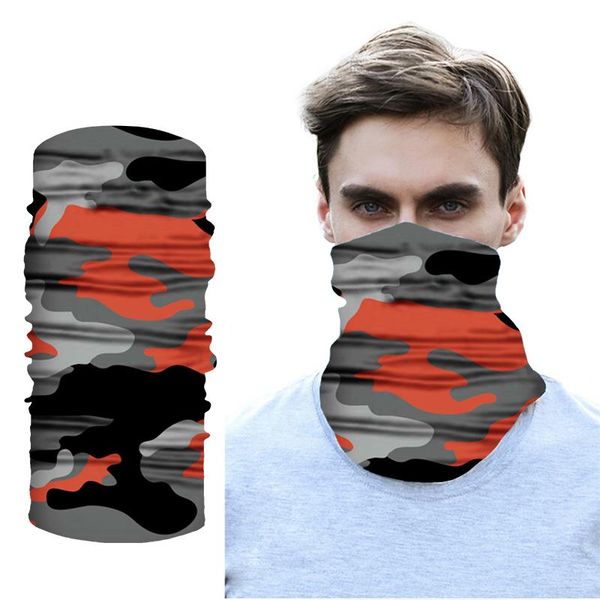 

cycling caps & masks camouflage print hiking scarf sport headwear women reversible bandanas turban hand band magic scarves outdoor headband, Black