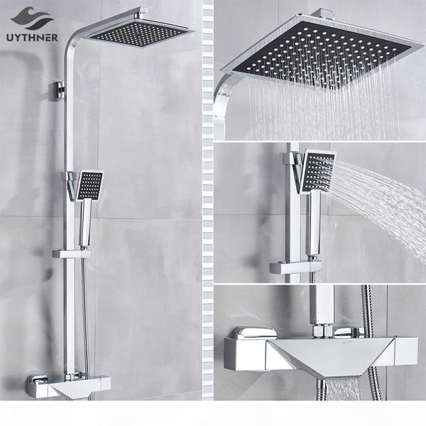 

bathroom faucet chrome rain shower head thermostatic bath faucet wall mounted bathtub shower mixer tap shower faucet set bbyrpu lg2010