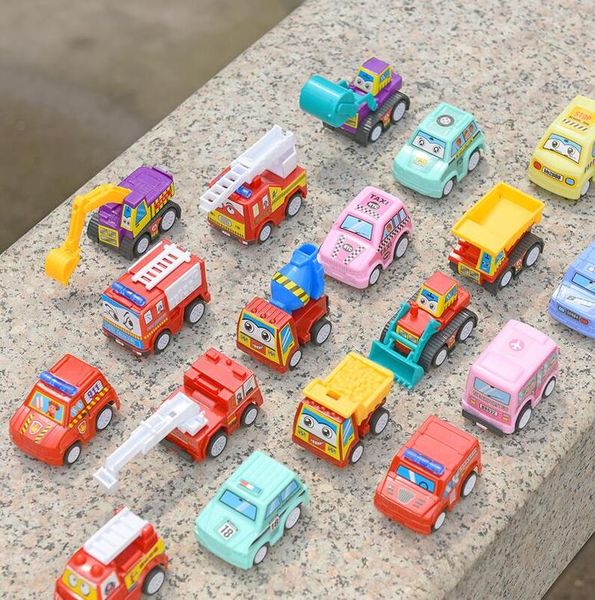 

6pcs mini truck toy and racing toy set construction vehicle fire truck toys educational kid toy gifts mini pull back car wmtwfk