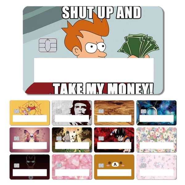 

naruto - window sticker with butterfly stone, leather case with film, credit card and debit card