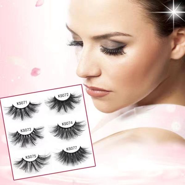 

false eyelashes 7pairs 25mm 3d soft faux mink lashes natural dramatic long volume fake makeup handmade extension eyelash