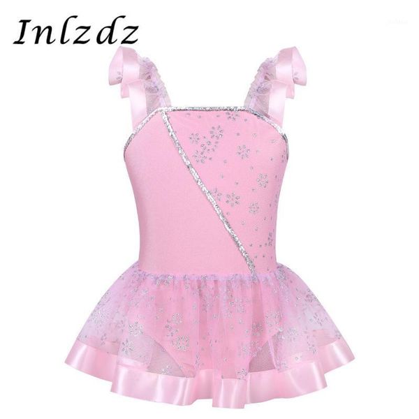 

kids girls ballet leotard costume ballerina tulle dancewear gymnastic swimsuit for dancing with skirt children leotard dress1, Black;red
