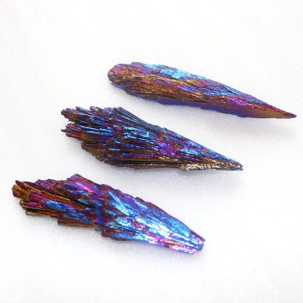 

runyangshi 1pc natural quartz crystal jet stone rainbow titanium cluster mineral specimen healing runyan qylcop, Black