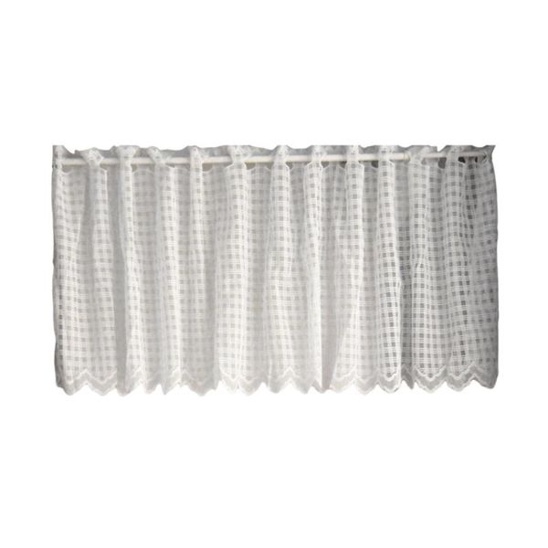 

curtains fabrics short coffee beautiful white flowers window treatments kitchen bar short curtains hollow out(white,small lattic