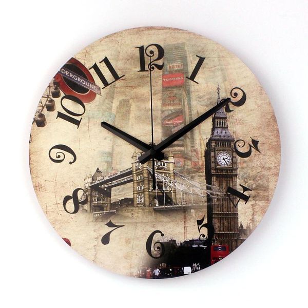 

brand london big ben 3d wall decor watch with absolutely silent 12888 clock movement europe style home decor wall clock gift1