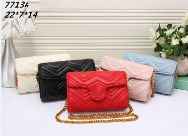 

women pu leather fashion small gold chain bag cross body pure color handbag shoulder messenger bags 21cm*5cm*14cm