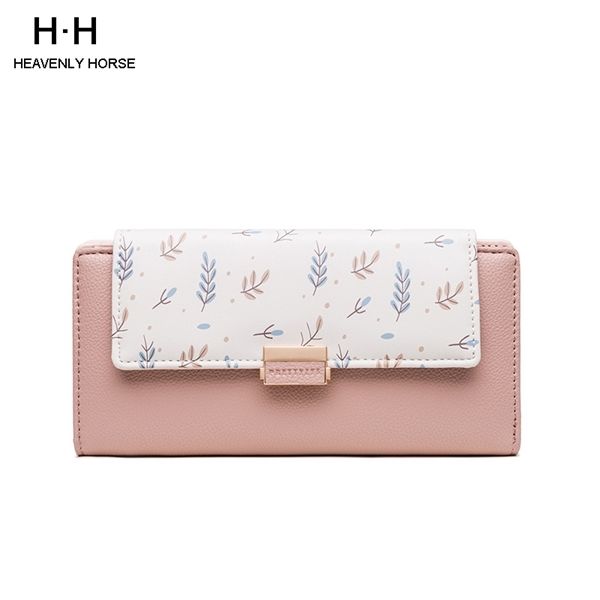 

long wallets small fashion brand pu ladies card bag for 2020 clutch women female purse money clip wallet c1115, Red;black