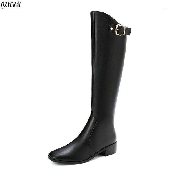 

2020 genuine leather western cowgirl boots pointed toe black white winter cowboy boots knee high shoes women size34-431