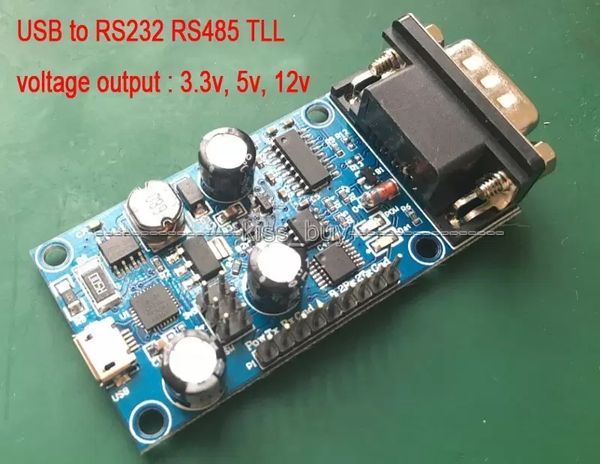 Circuitos integrados USB a RS232 RS485 232 485 TLL Serial Porta de saída Sinal 3.3V 5V 12V Microcontrolador de depuração CP2102