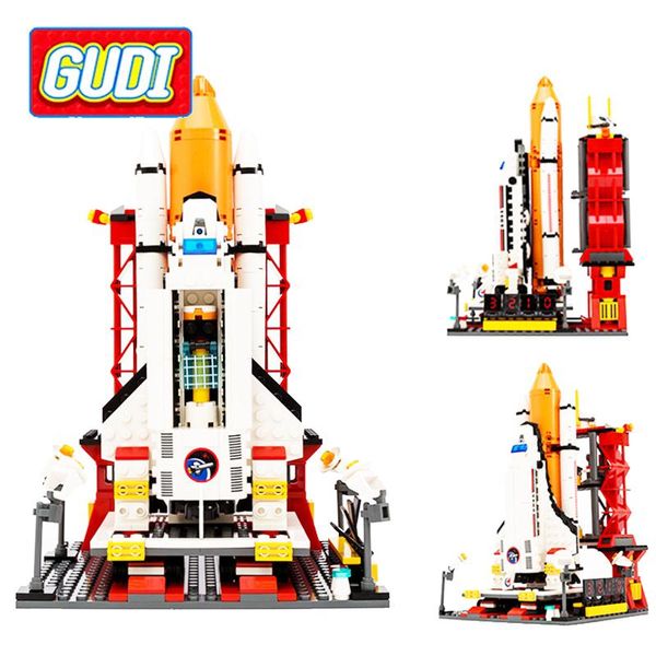 

2017 new gudi 8815 679pcs space war the shuttle launch center model building block bricks toys toys for children wmtiox