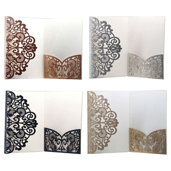

10pcs/pack cut wedding greeting invitation card cover personalized hollow business engagement party supplies e56e