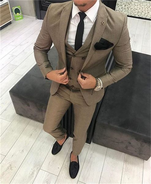 

new style groomsmen one button groom tuxedos peak lapel men suits wedding/prom/dinner man blazer ( jacket+pants+tie+vest ) g103, Black;gray