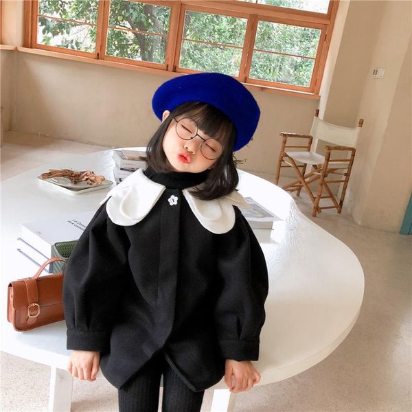 

2020 korea style girls thicken coat winter cotton full sleeve girls jacket kids clothes 1-6 years, Blue;gray