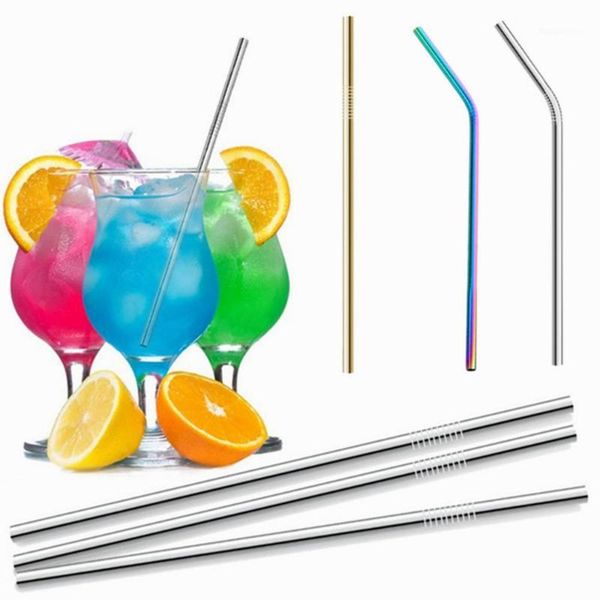 

drinking straws straw smoothie coffee brush cleaner cup metal environmentally friendly reusable stainless steel1