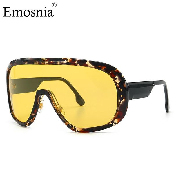 

sunglasses emosnia 2021 big shield brand design large size sun shades for female unique one piece festival gift ladies, White;black