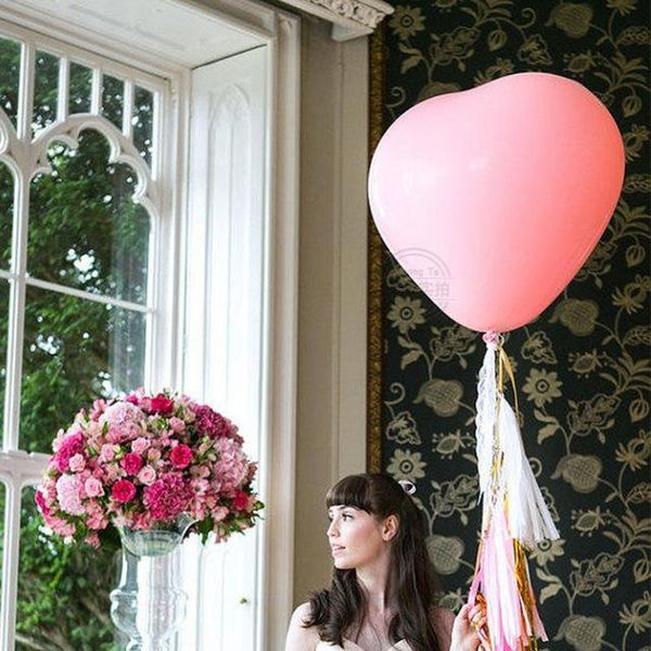 

36 дюймов розовый белый красный влюблен латексные шары в форме сердца в форме утолщение жемчуга баллон