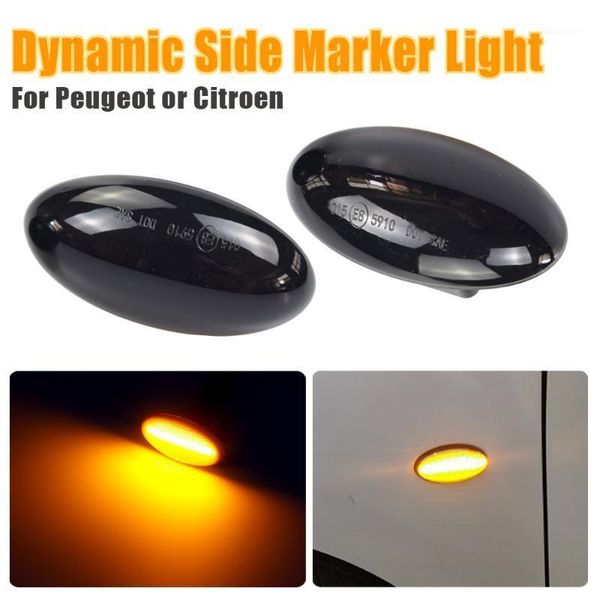 

side marker rear-view mirror indicator light led dynamic turn signal blinker for 307 206 207 407 107 c1 c2 c3 c51