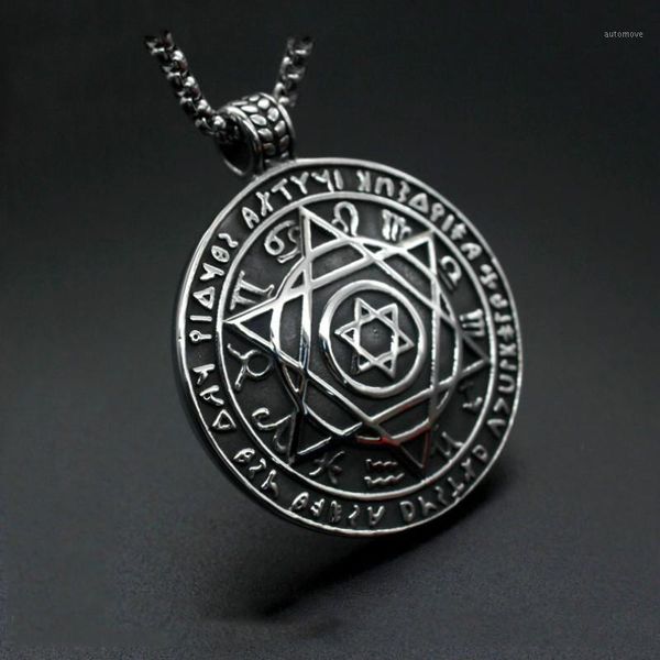 

men stainless steel necklace vintage israel star of david pendant necklace male women ethnic religious church jews jewelry1, Silver