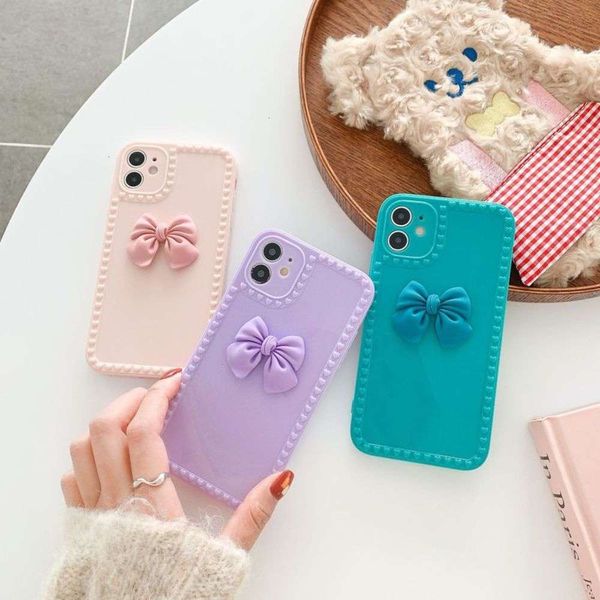 

xr same color bow for 11 p frame mobile phone 12 / xs couple protective case 7plus