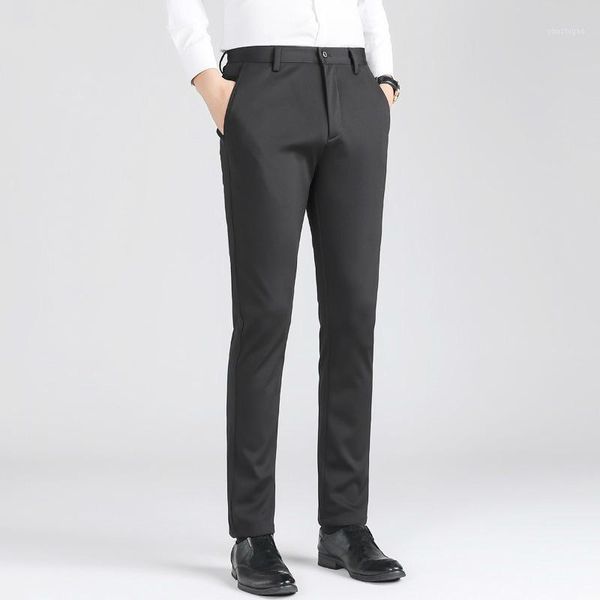 

winter black suit pants mens trousers male long suit pants formal men dress slim fit stretch business plus size 6xl1, White;black