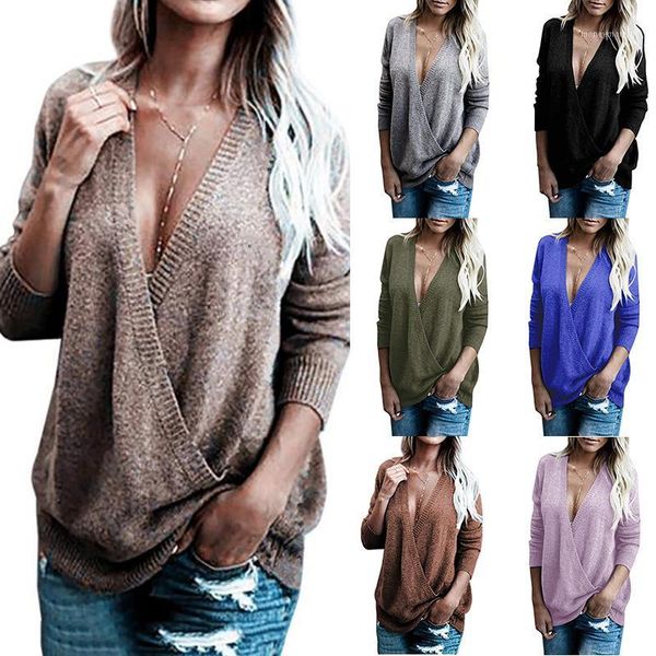 

plus size 3xl wool cross v-neck sweater autumn winter long sleeve knit women solid casual loose pullover streetwear1, White;black