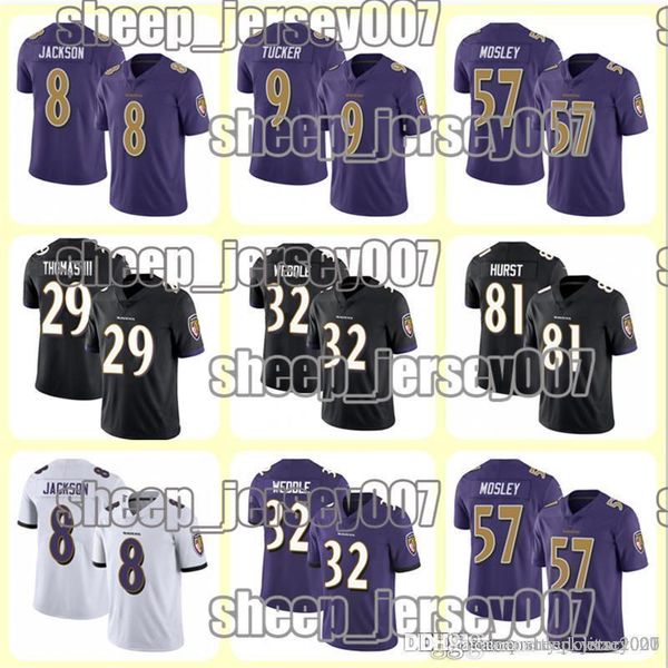 

пользовательские 8 ламар джексон балтиморы ворон джерси 48 патрик queen 29 marlon humphrey mark andrews justin tucker j.k. доббинс горячий, Black;red