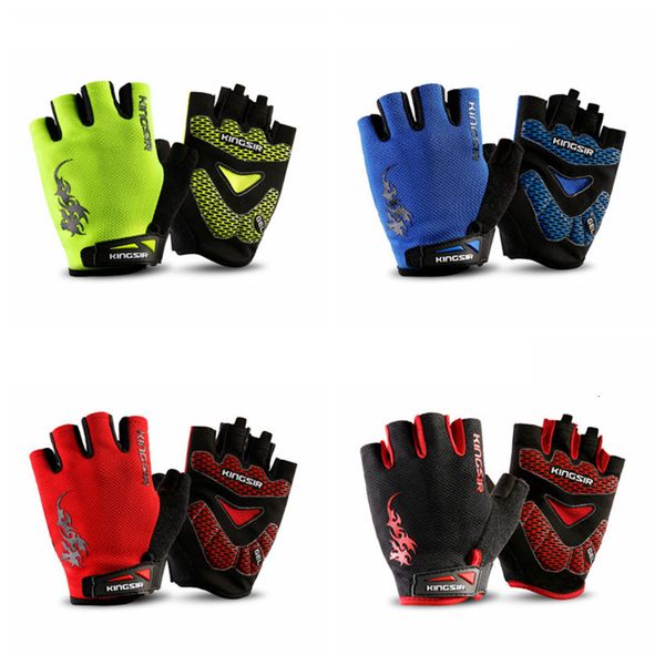 

gloves 4 colors cycling mountain bike sport thin half finger glove men women summer mittens shockproof non slip mittens zza952 55pcs