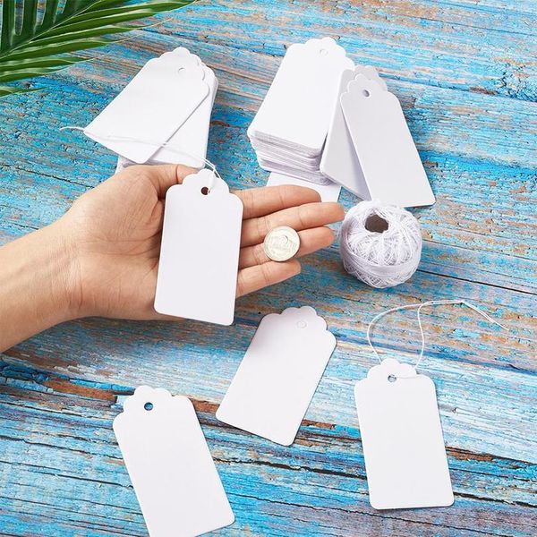 

jewelry display kraft paper price tags with cotton threads white 92x45.5x0.4mm 150pcs jewelry bbyaye