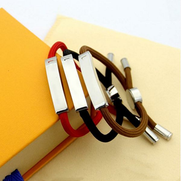 

bracelet black coffee red bracelet design bracelet titanium steel couple models bracelets fashion jewelry supply