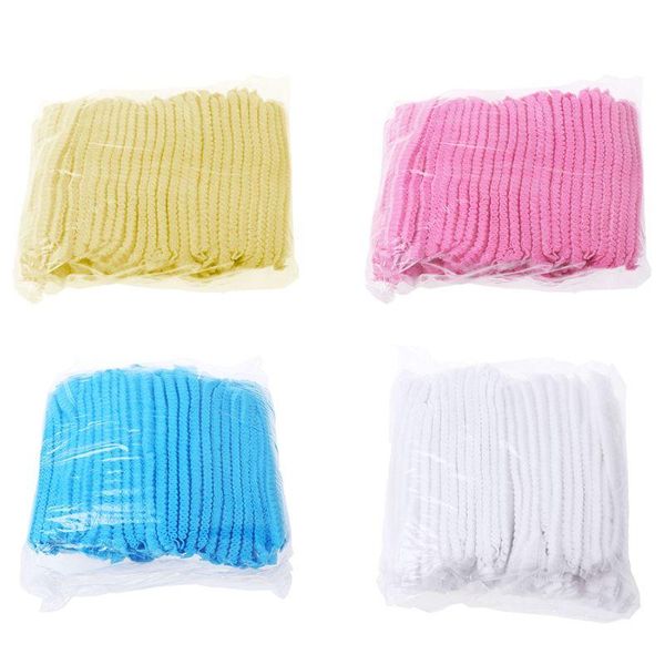 

100pcs non-woven disposable bouffant cap double tendon anti-dust hair cover