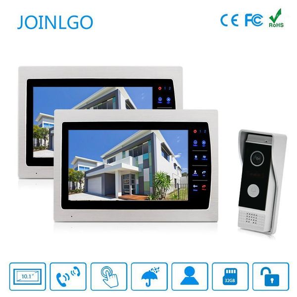 

video door phones wired 10.1 inch recording monitor doorbell phone home intercom system ir motion detection camera 1