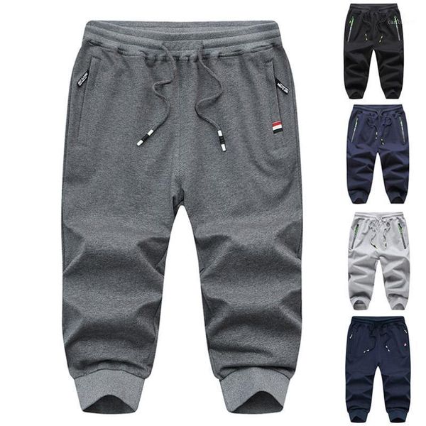 

men's shorts fashion brand mens short pants summer casual sport drawstring thin cropped trousers knit black male fitness gyms for worko, White;black