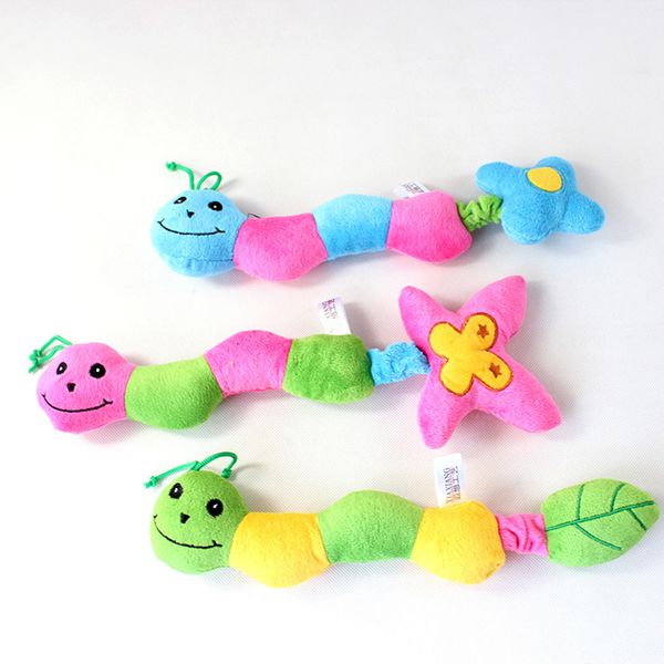 

puppy squeaker dog chew squeaky pet plush colorful bug 3 colors pets sound toys yc0064