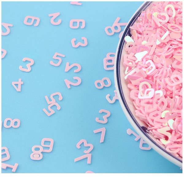 

10g/lot 0-9 number digital loose sequins for crafts 6mm glitter paillettes sequin bag garment sewing accessories nail jllequ