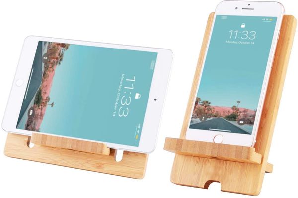 Supporto per cellulare Supporto per tablet da tavolo in legno di bambù mobile per telefono Ipad