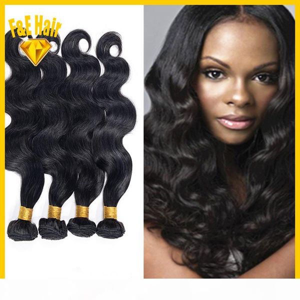 

brazilian malaysian peruvian indian virgin hair 4 bundles body wave weaves natural color 100% human hair extensions virgin body wave wefts, Black